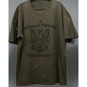 UFC XXL T-Shirt Green Eagle Graphic Ultimate Fighting Championship Y2K Style MMA